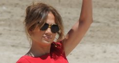 Jennifer Lopez on the beach