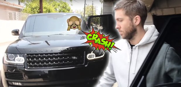 Calvin Harris Damages Car